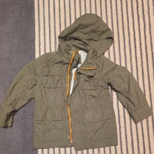 GAP Kids Olive Jersey Lined Hooded Jacket, Size S(6/7)